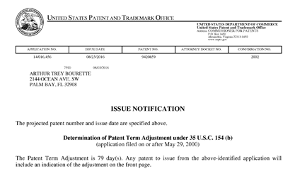 You are currently viewing Recently Granted US Patent